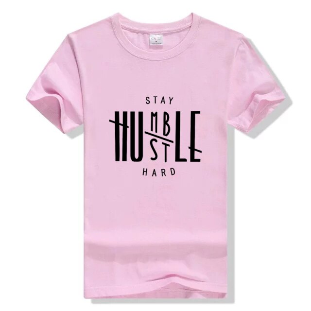 Funny Grunge Tumlbr Tees Friend Gift Jesus Party Tops Tshirt Leisure Tee Christian UNISEX Stay Humble Hustle Hard T-shirt