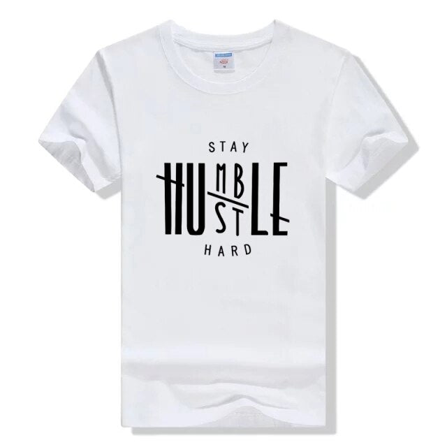 Funny Grunge Tumlbr Tees Friend Gift Jesus Party Tops Tshirt Leisure Tee Christian UNISEX Stay Humble Hustle Hard T-shirt